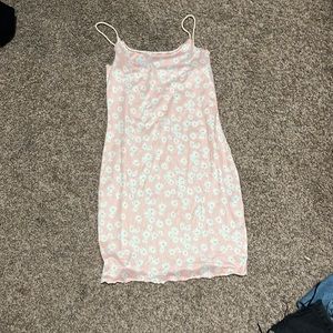 Pink dress with flowers